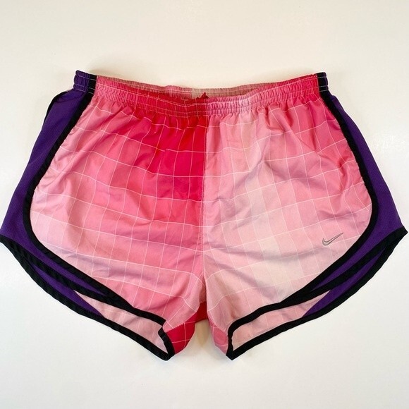 Nike Dri Fit Running Shorts Medium Pink Purple Quick Dry Performance Barbie - Picture 1 of 4